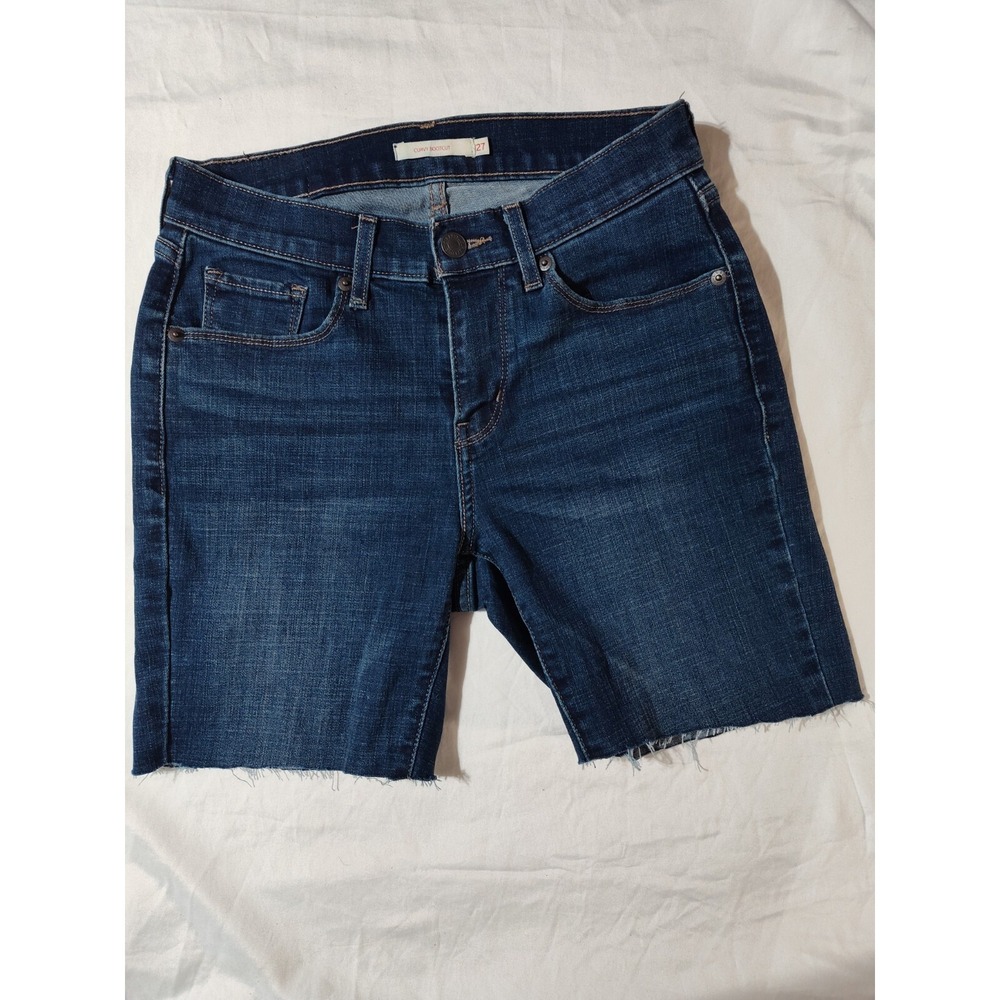 Levi's 27 denim shorts cut off frayed hems